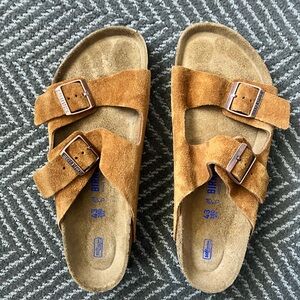 Birkenstock Arizona Mink Brown Suede Men’s Sandals